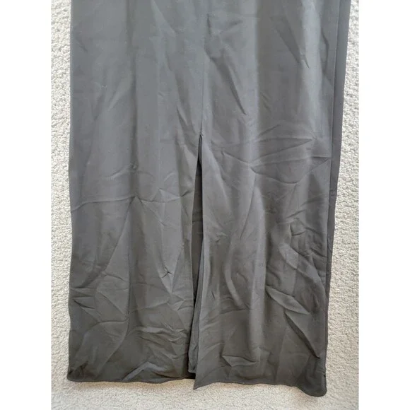 STAUD Elodie One-Shoulder Crystal-Embellished Crepe Gown Women's 00 Black Zip - Picture 11 of 15